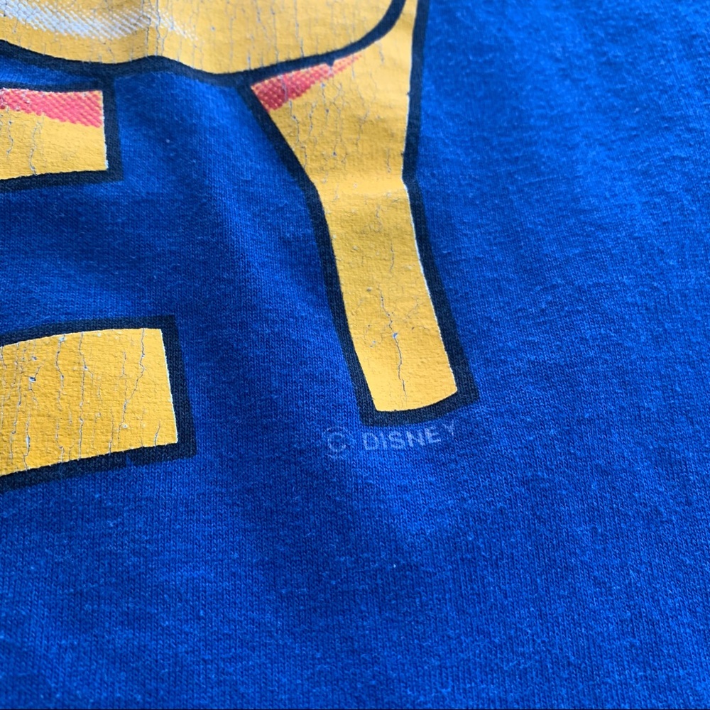 032 - VINTAGE 90s MICKEY MOUSE WALT DISNEY CARTOON BLUE SHORT SLEEVE T SHIRT - Picture 4 of 5